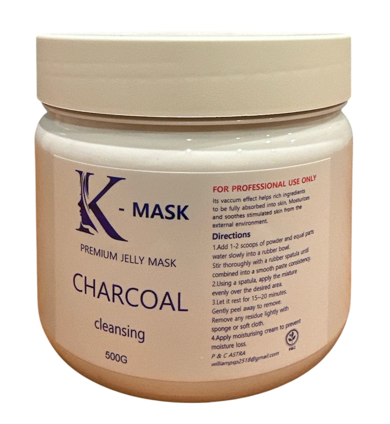 K-MASK CHARCOAL 500G Peel-Off Jelly Mask Premium Made in South Korea
